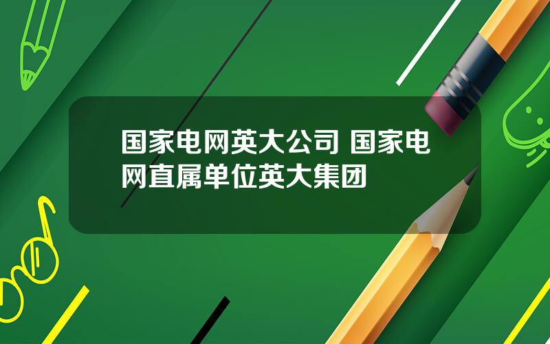 国家电网英大公司 国家电网直属单位英大集团